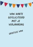 Verjaardagskaart hond met feestmuts 3