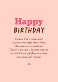 Verjaardagskaart kleurrijk bloemen fleurig happy birthday 3