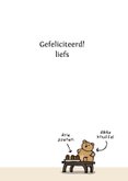 Verjaardagskaart Knuffel en 3 Zoenen - vrouw 3