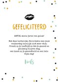 Verjaardagskaart kus zus confetti goud lettering 3