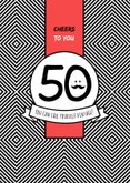Verjaardagskaart man 50 jaar rood stoer foto 2