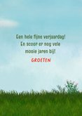 Verjaardagskaart met benen en voetbalschoenen 3
