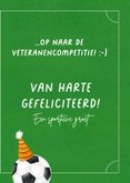 Verjaardagskaart met gele kaart en fluitjes 3