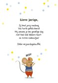 Verjaardagskaart met grappig muisje hieperdepiep 3