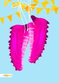 Verjaardagskaart met hippe knalroze voetbalschoenen 2