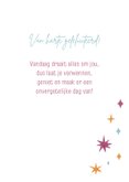 Verjaardagskaart met kleurrijke sterretjes 3