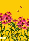 Verjaardagskaart met knalroze bloemen 2