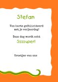 Verjaardagskaart met slang en muis 3