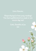 Verjaardagskaart met vintage bloemen en handlettering 3