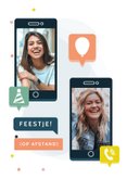 Verjaardagskaart mobiele telefoon feestje op afstand 2
