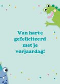 Verjaardagskaart monsters foto 3