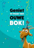 Verjaardagskaart 'oh my goat' met ouwe bok 2