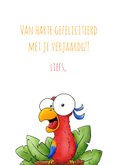 Verjaardagskaart Papegaai "It's your bird-day!" 3