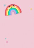 Verjaardagskaart regenboog en vallende ster met foto 2