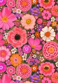 Verjaardagskaart roze bloemen met blad 2