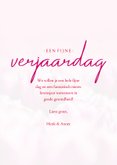 Verjaardagskaart roze tulpen fijne verjaardag 3