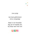  Verjaardagskaart roze vogel met ballon 3