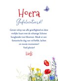 Verjaardagskaart Schotse hooglander met veldbloemen 3