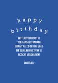 Verjaardagskaart smiley ballonnen happy birthday 3