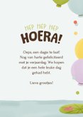 Verjaardagskaart te laat nijlpaard kikker verdrietig 3