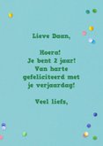 Verjaardagskaart tijgertje 2 jaar 3