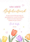 Verjaardagskaart tulpen aquarel en foto 80 jaar 3