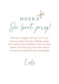 Verjaardagskaart veertig met bloemen in pastel 3