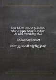 Verjaardagskaart vijftig chalkboard 3