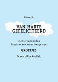 Verjaardagskaart - vliegtuig in de wolken 3