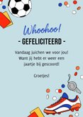 Verjaardagskaart voetbal stoer confetti nederlands elftal 3