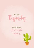 Verjaardagskaart waterverf met vrolijke cactussen 3