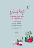 Verjaardagskaart winter vrouw in skipak 3