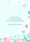 Verjaardagskaart zeemeermin met vriendjes 3