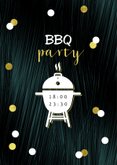 Verlovingskaart goud confetti BBQ 2
