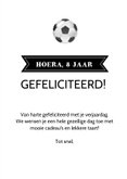 Voetbal rugnummer verjaardagskaart met leeftijd - rotterdam 3