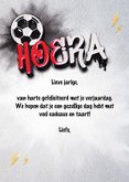 Voetbal verjaardagskaart rood wit graffiti 3