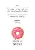 Vriendschapskaart donut grappig lief 3