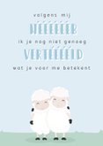 Vriendschapskaart met grappige illustratie van 2 schapen. 2
