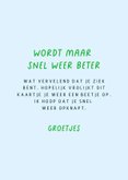Vrolijke beterschapskaart met mol grapje 3