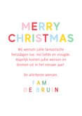 Vrolijke fotocollage kerstkaart met gekleurde typografie  3