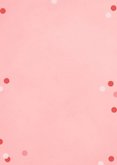 Vrolijke fotokerstkaart met roze kerstballen en confetti Achterkant