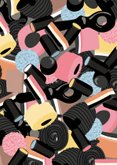 Vrolijke kaart met illustratie van drop en 'het zit d'r op!' 2