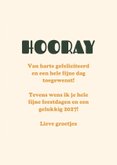 Vrolijke kerst verjaardagskaart hooray met sterren 3