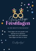 Vrolijke kerstkaart glitterbril sterren sterren foto hond 3