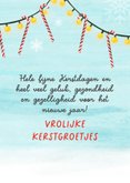Vrolijke kerstkaart met kat en zuurstok 3