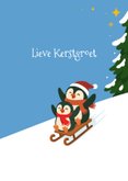 Vrolijke kerstkaart met sneeuwbal gooiende vos! 3