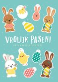 Vrolijke kinder paaskaart - maak je eigen paastak versiering 2