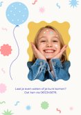 Vrolijke kinderfeestje uitnodiging met foto modern 2