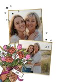 Vrolijke moederdagkaart kleurrijk boeket bloemen illustratie 2