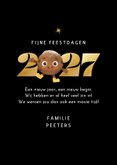 Vrolijke nieuwjaarskaart foto oliebol 2027 vuurwerk 3